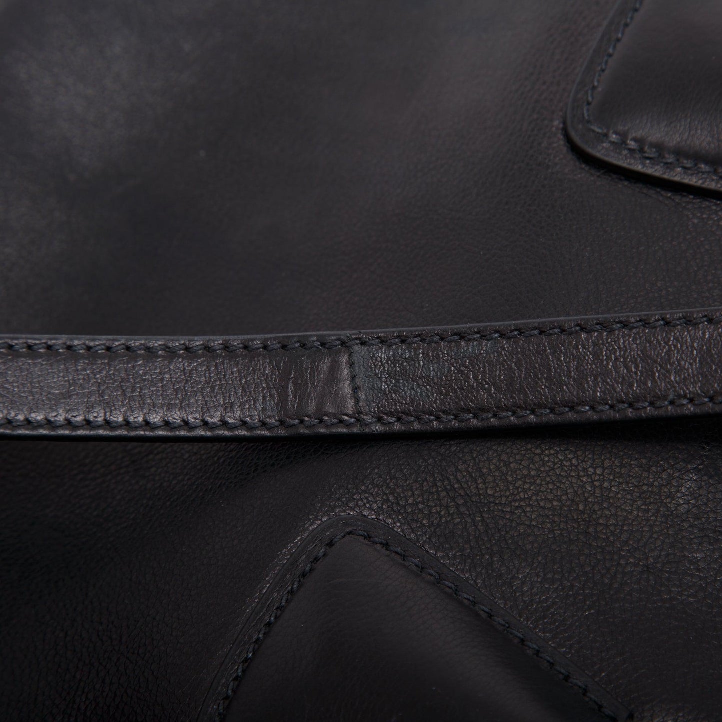 Prada Black Glace Calf Twin Pocket Tote