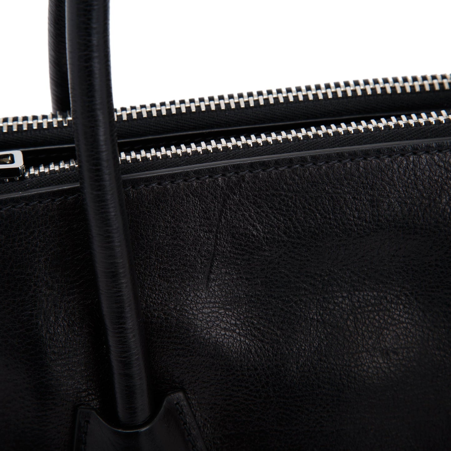 Prada Black Glace Calf Twin Pocket Tote
