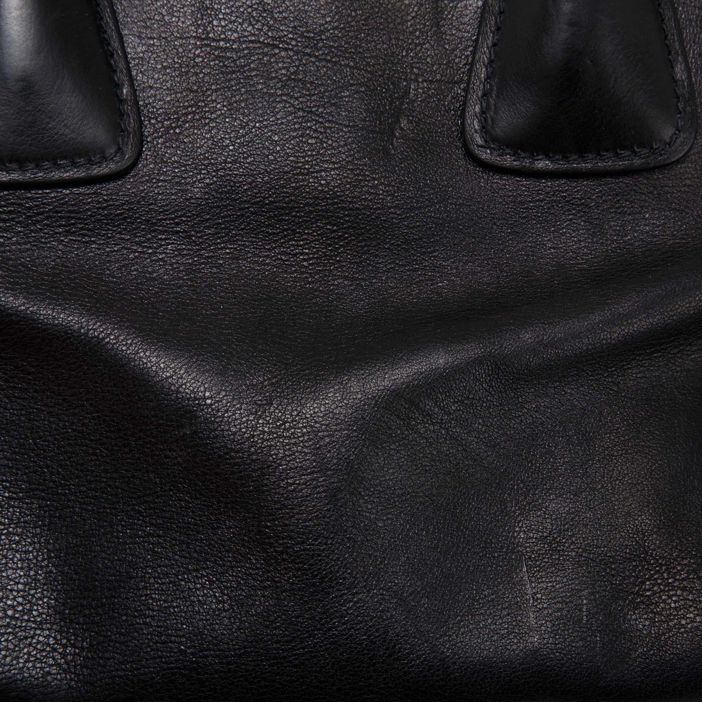 Prada Black Glace Calf Twin Pocket Tote