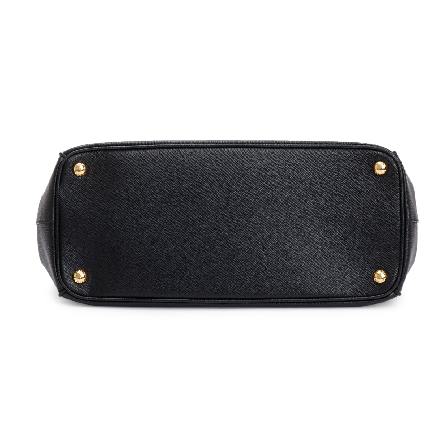 Prada Black Large Saffiano Lux Double Zip Galleria Tote