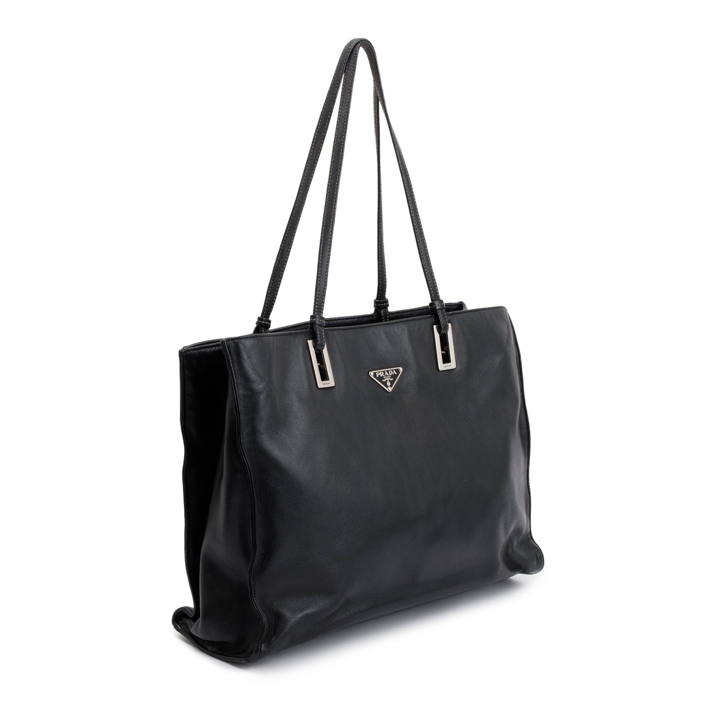 Prada Black Nappa Acciaio Tote