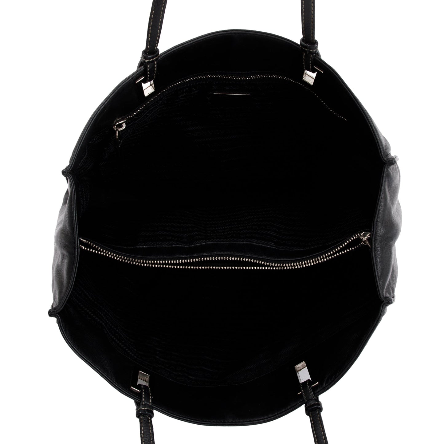 Prada Black Nappa Acciaio Tote