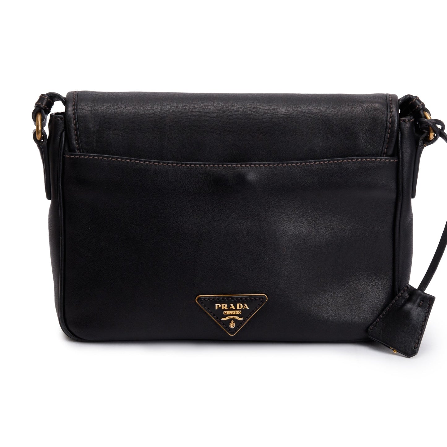 Prada Black Nappa Leather Sound Crossbody Bag