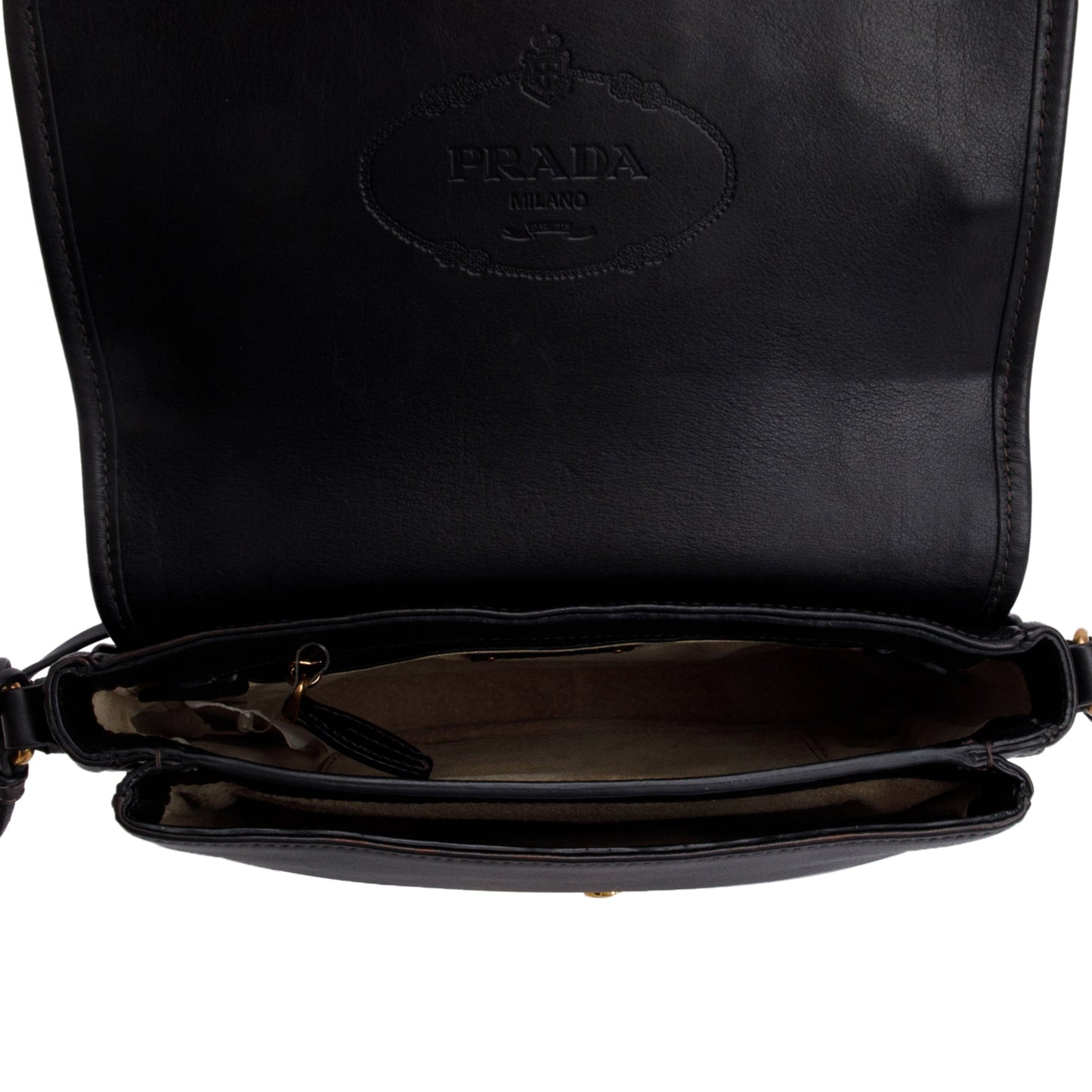 Prada Black Nappa Leather Sound Crossbody Bag