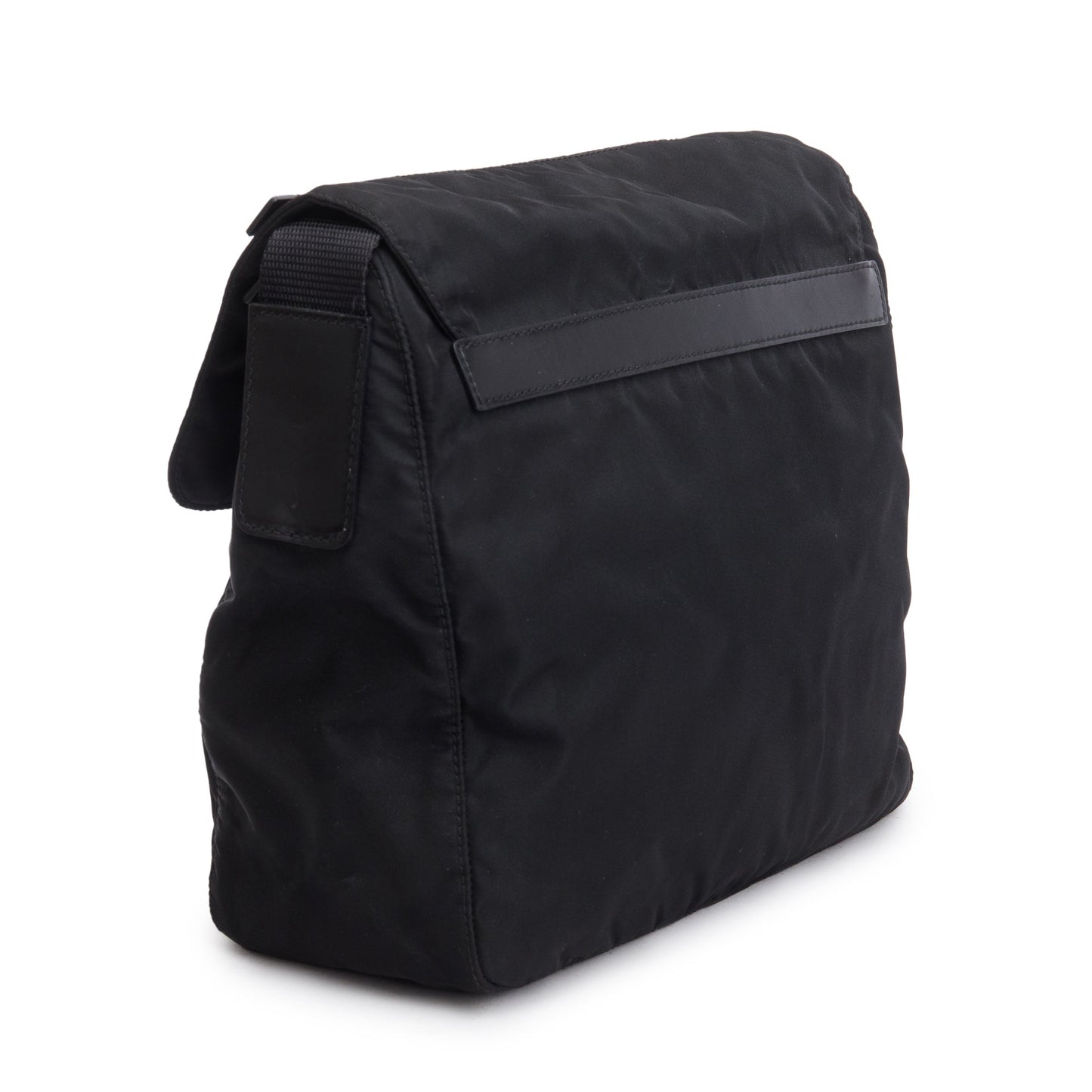 Prada Black Nylon Vela Sport Small Buckle Messenger Bag