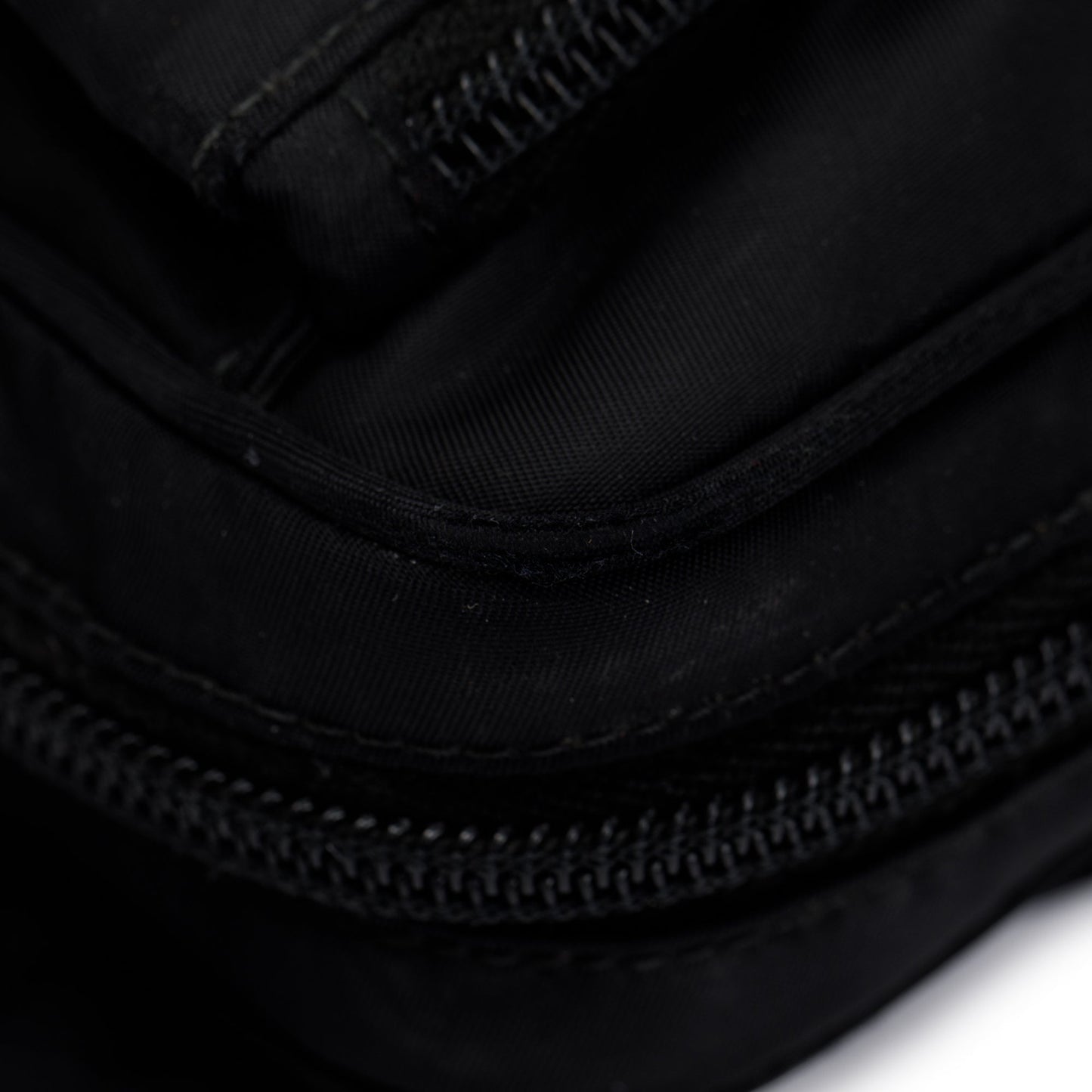 Prada Black Re-Nylon & Saffiano Leather Belt Bag