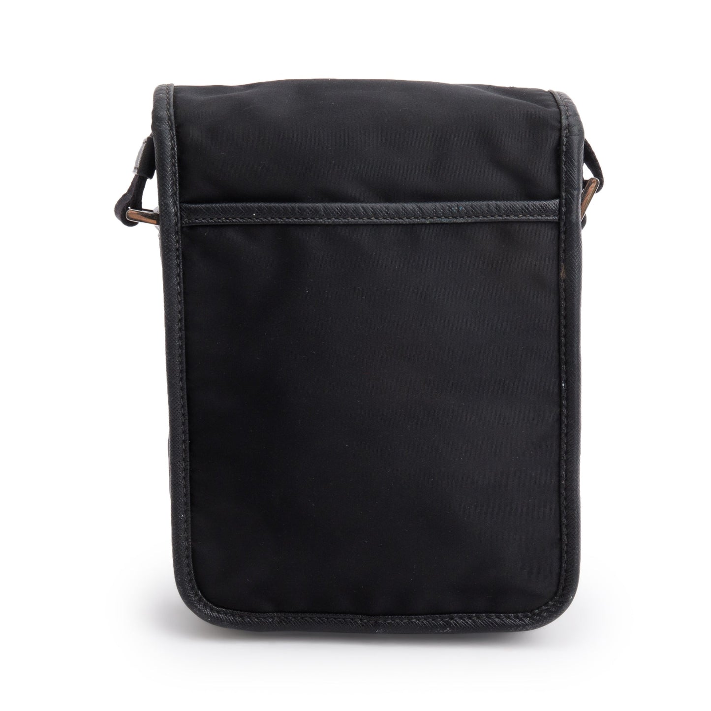Prada Black Re-Nylon and Saffiano Leather Crossbody Bag