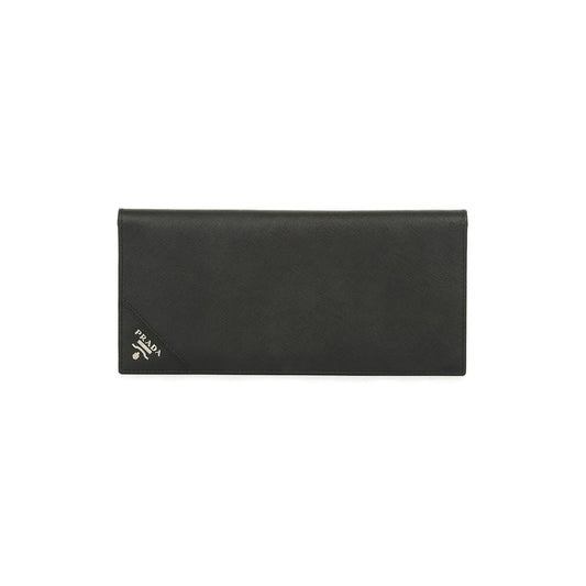 Prada Black Saffiano Bifold Long Wallet