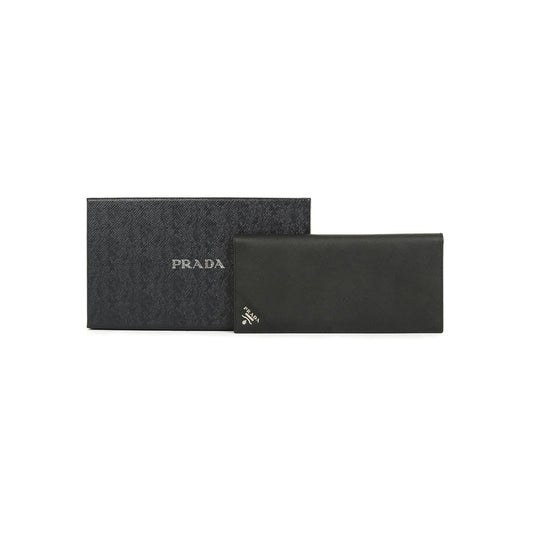 Prada Black Saffiano Bifold Long Wallet