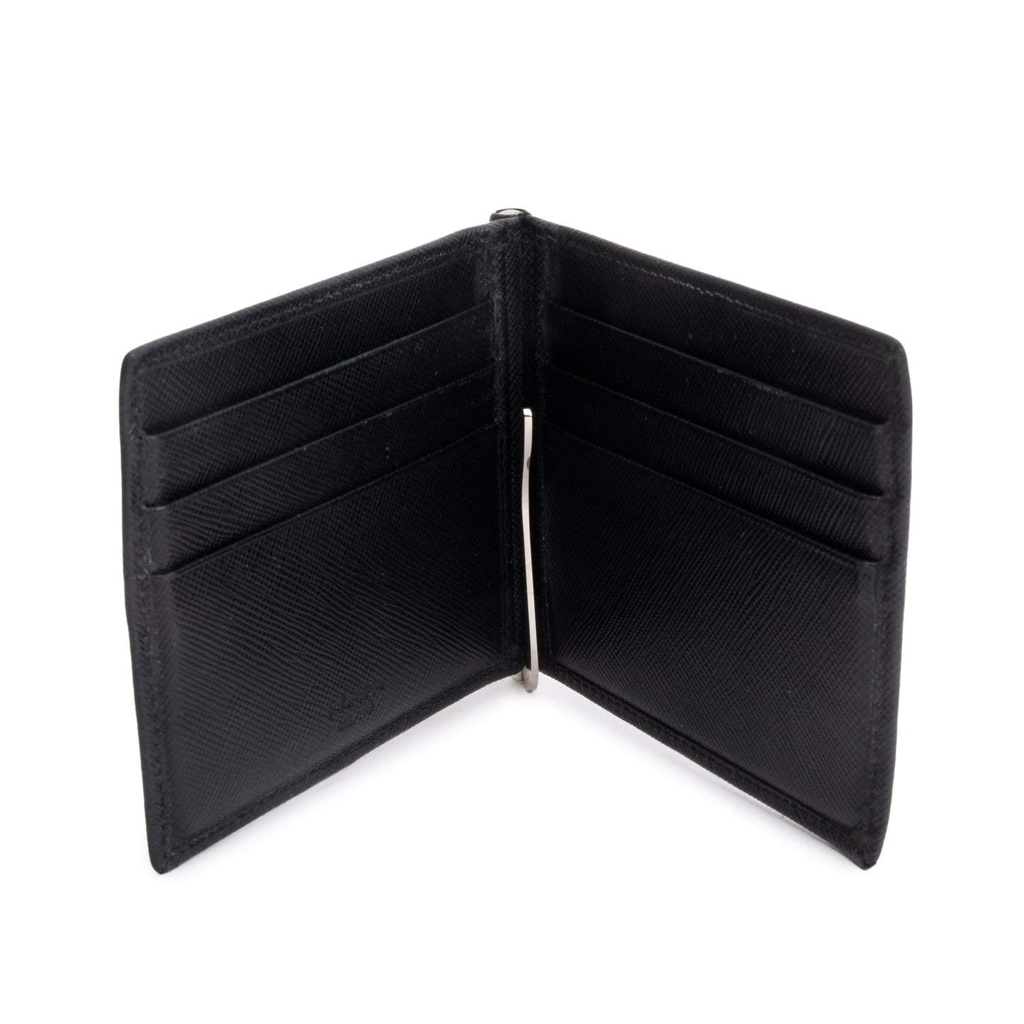 Prada Black Saffiano Leather Bi-Fold Wallet