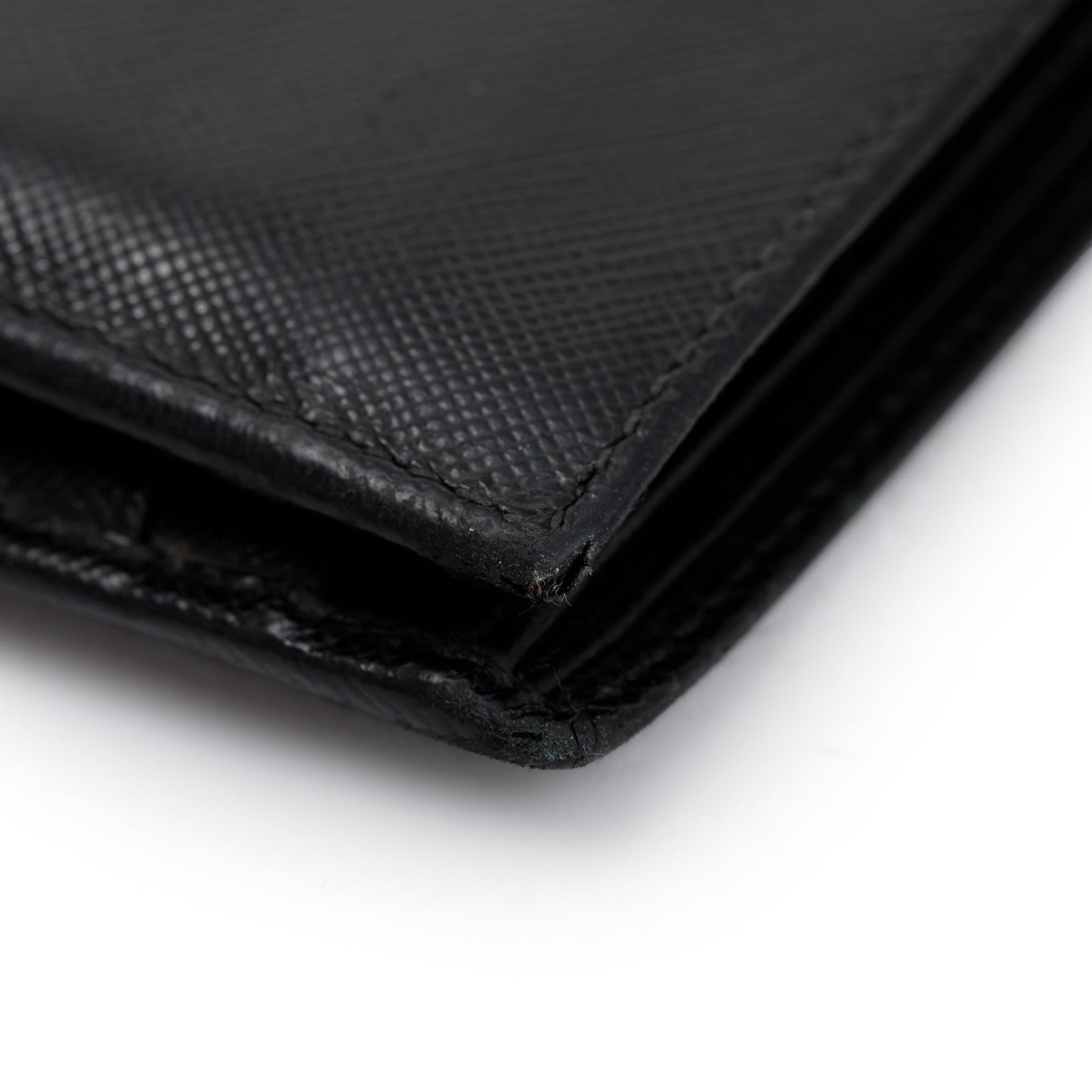 Prada Black Saffiano Leather Bi-Fold Wallet