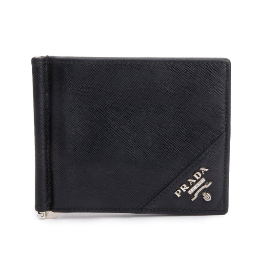 Prada Black Saffiano Leather Bi-Fold Wallet