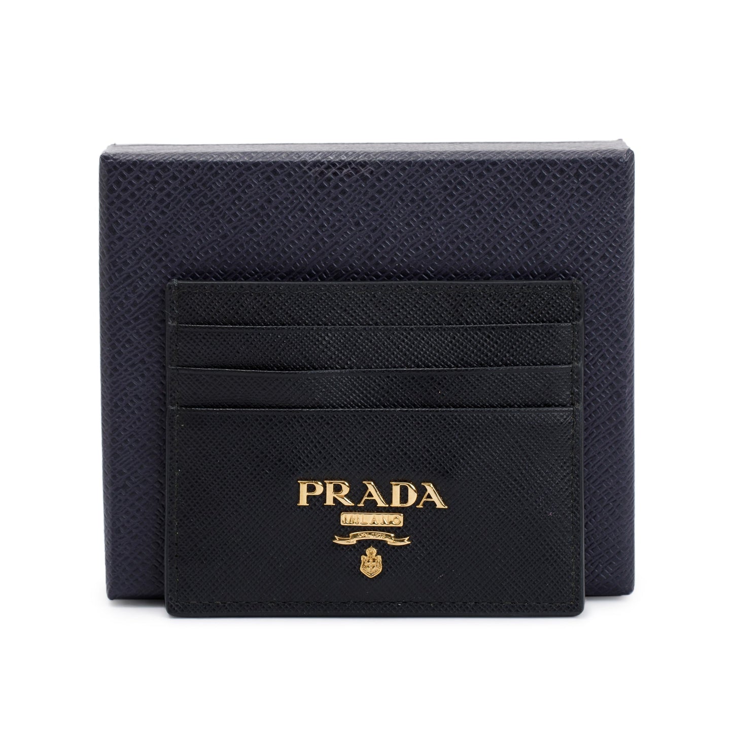 Prada Black Saffiano Leather Card Holder