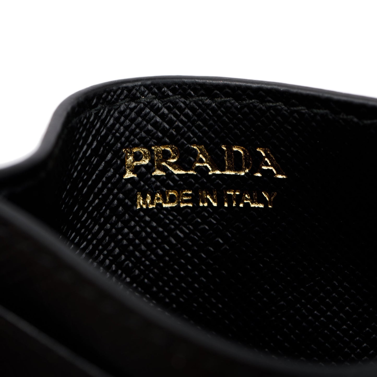 Prada Black Saffiano Leather Card Holder
