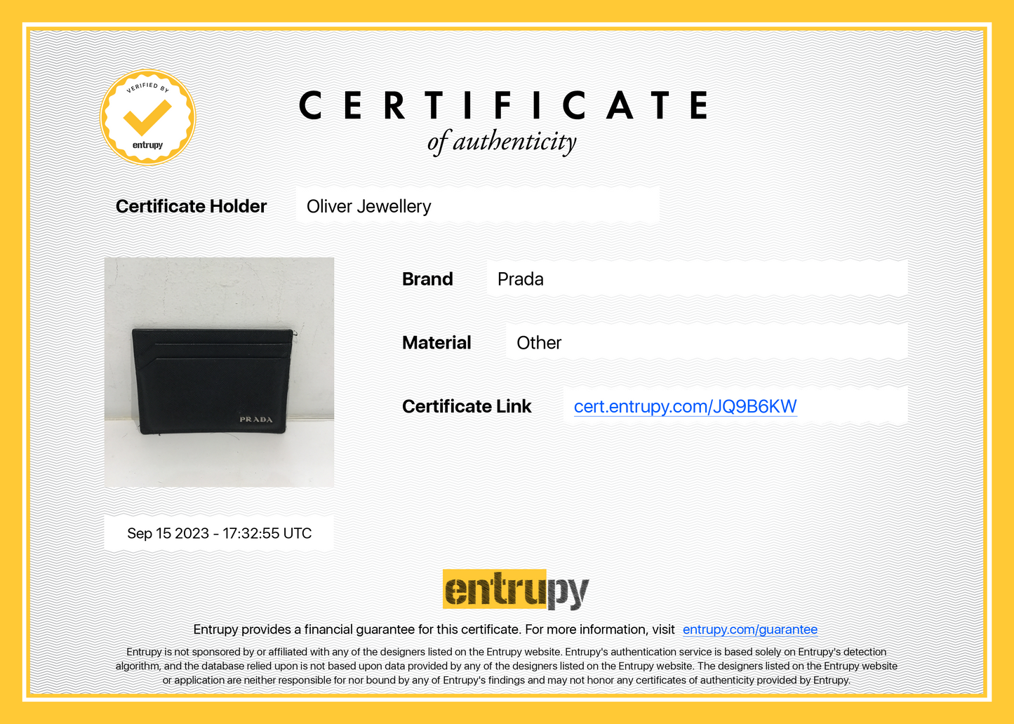 Prada Black Saffiano Leather Logo Card Holder