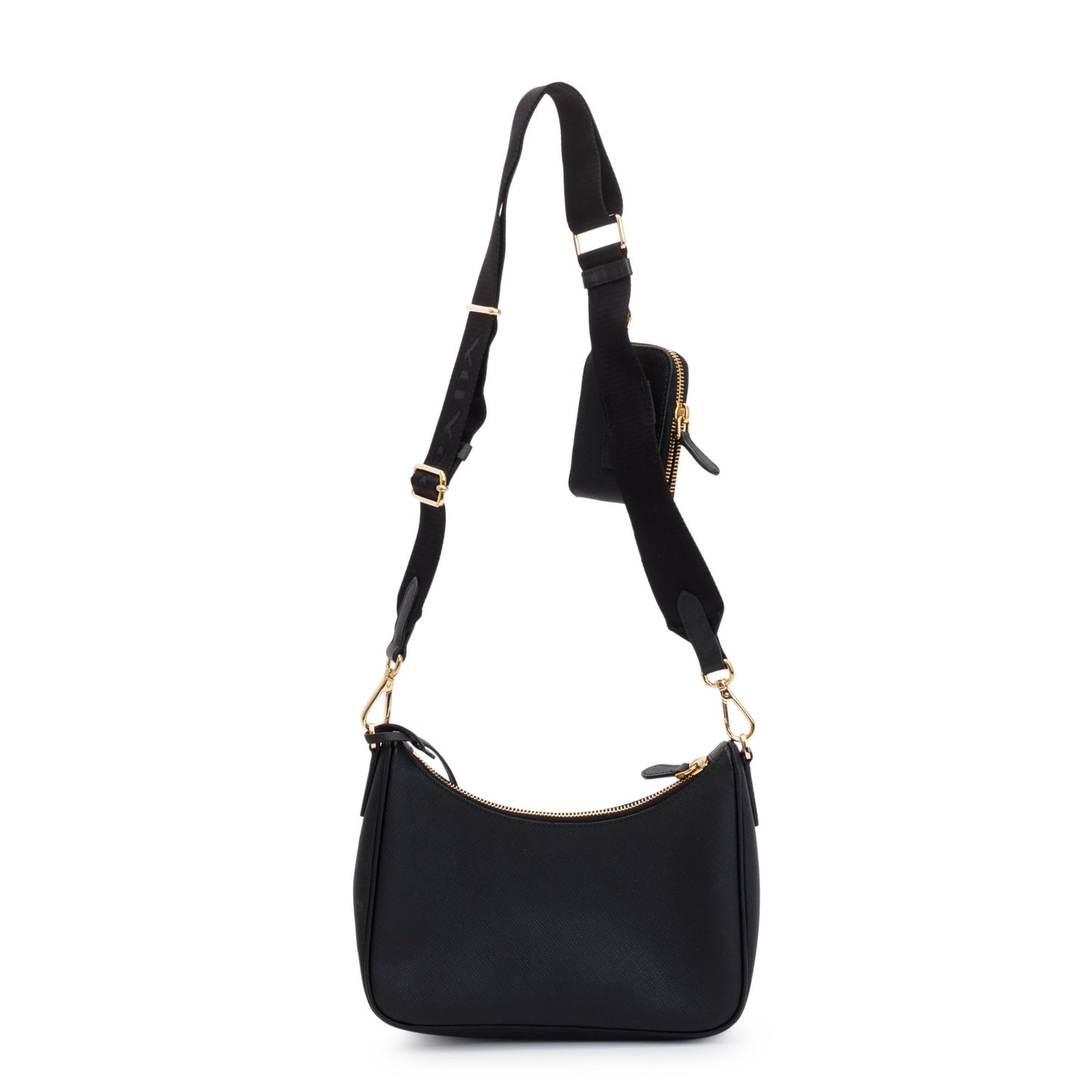 Prada Black Saffiano Leather Re-Edition 2005 Shoulder Bag