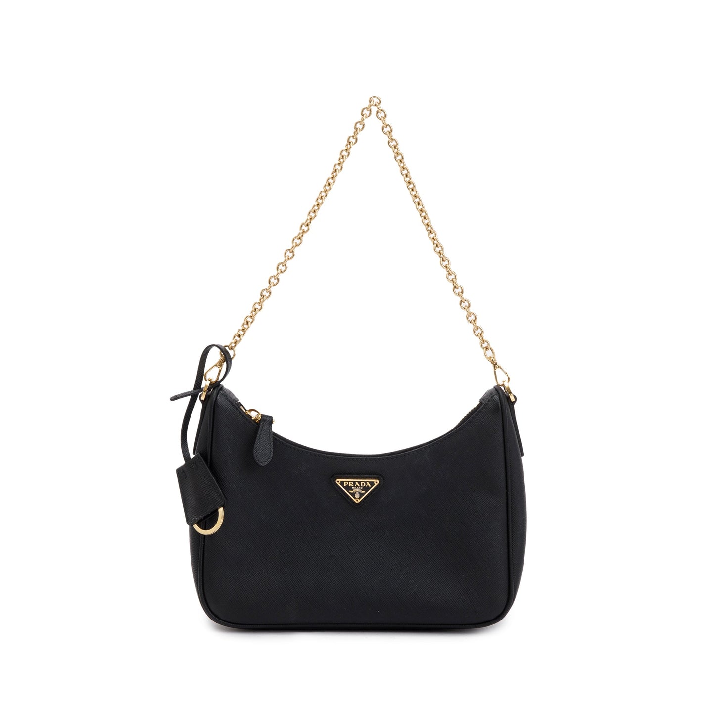 Prada Black Saffiano Leather Re-Edition 2005 Shoulder Bag