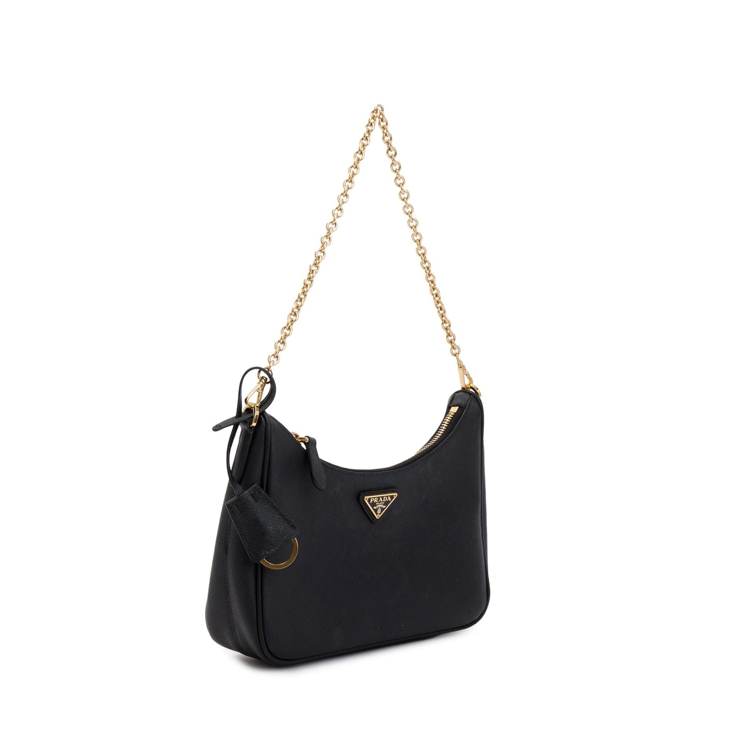 Prada Black Saffiano Leather Re-Edition 2005 Shoulder Bag