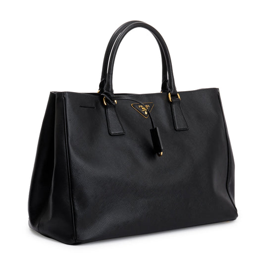 Prada Black Saffiano Lux Large Gardener's Tote