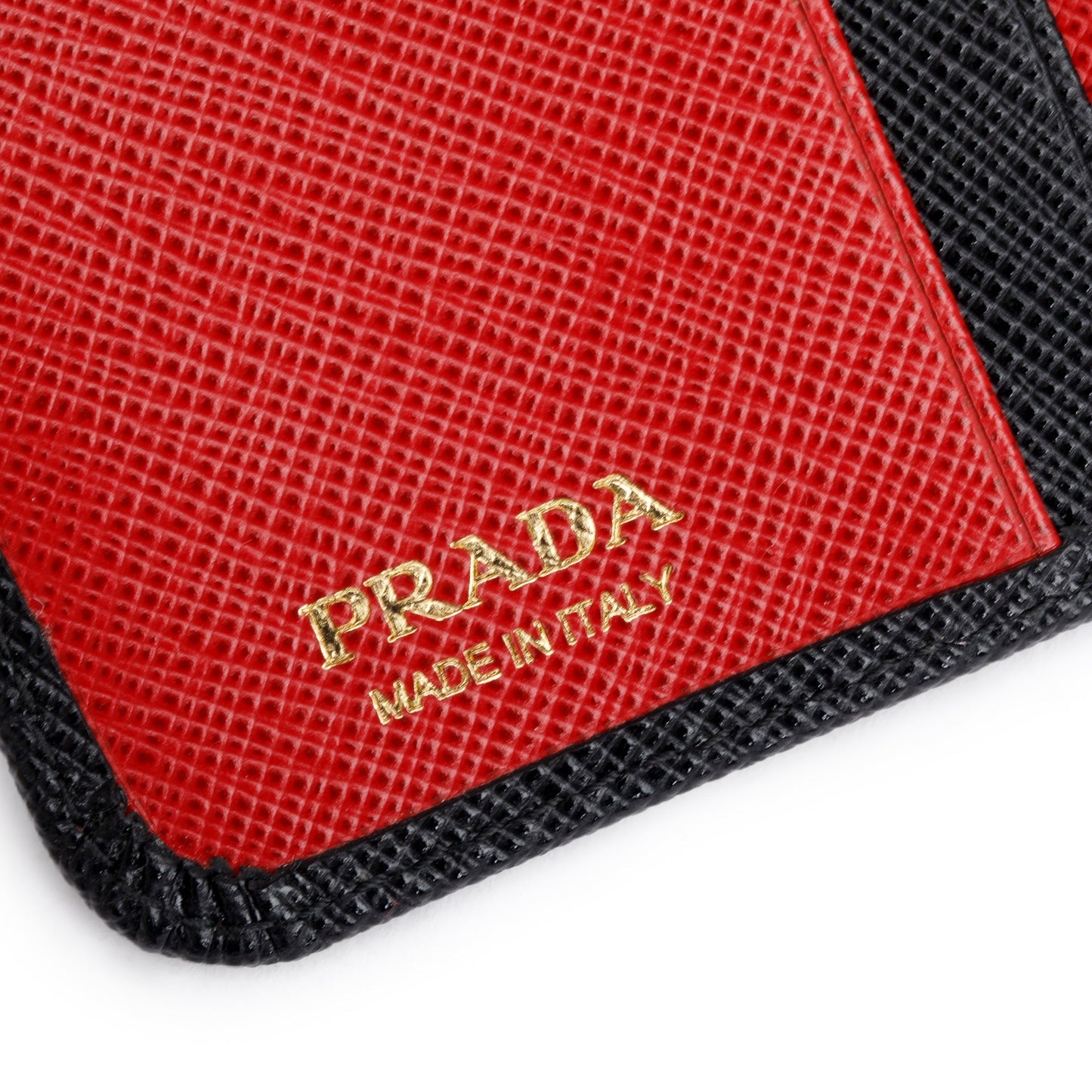 Prada Black Saffiano Metal Compact Wallet