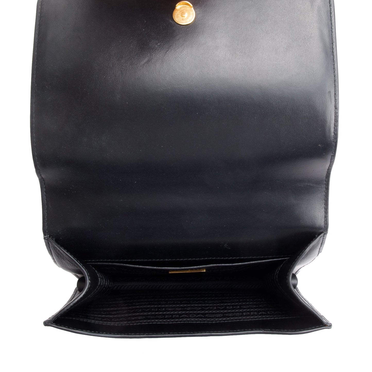 Prada Black Saffiano Soft Calf Leather Chain Crossbody Bag