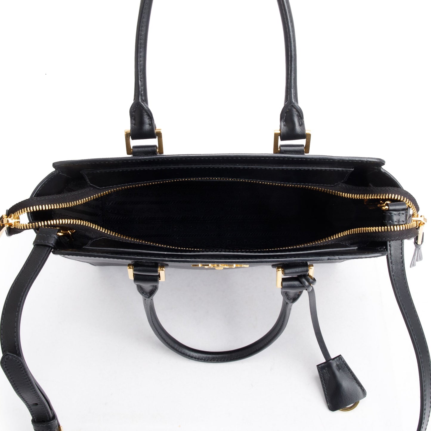 Prada Black Saffiano Soft Calf Leather Tote