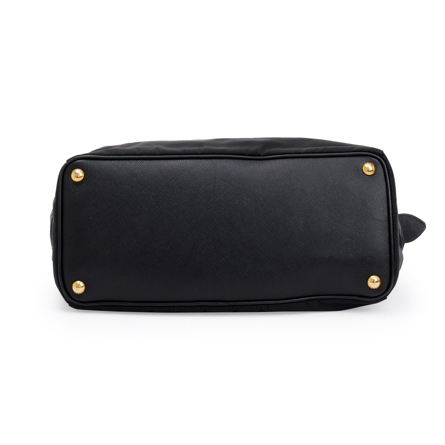 Prada Black Saffiano-Trimmed Tessuto Nylon Tote
