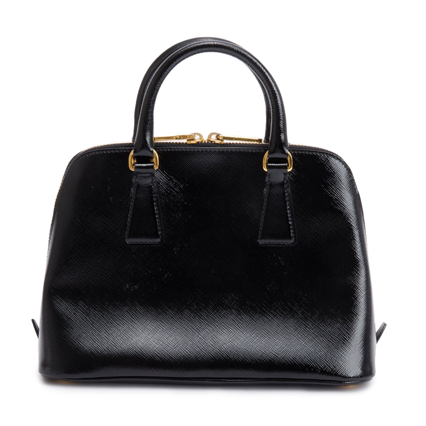 Prada Black Saffiano Vernice Small Promenade Tote