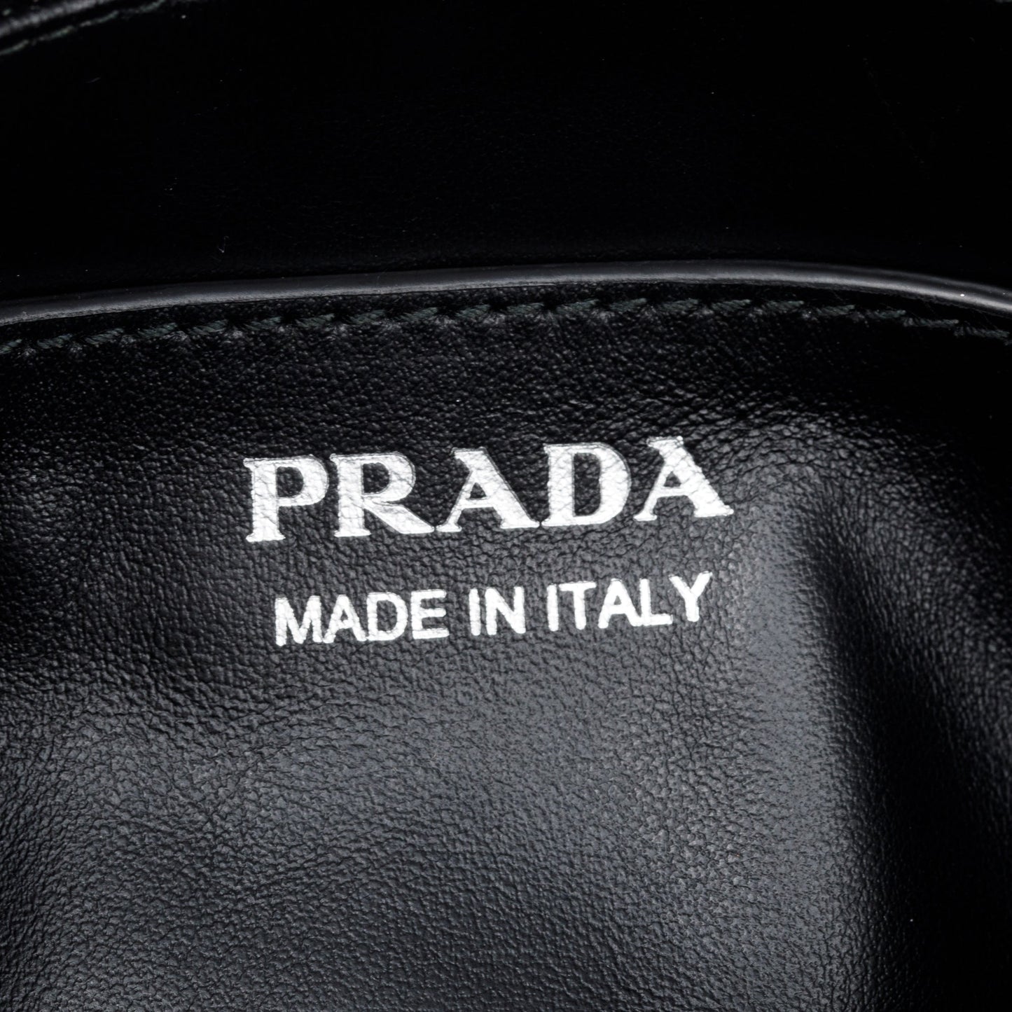 Prada Black Soft Calf Impuntu Logo Diagramme Camera Belt Bag