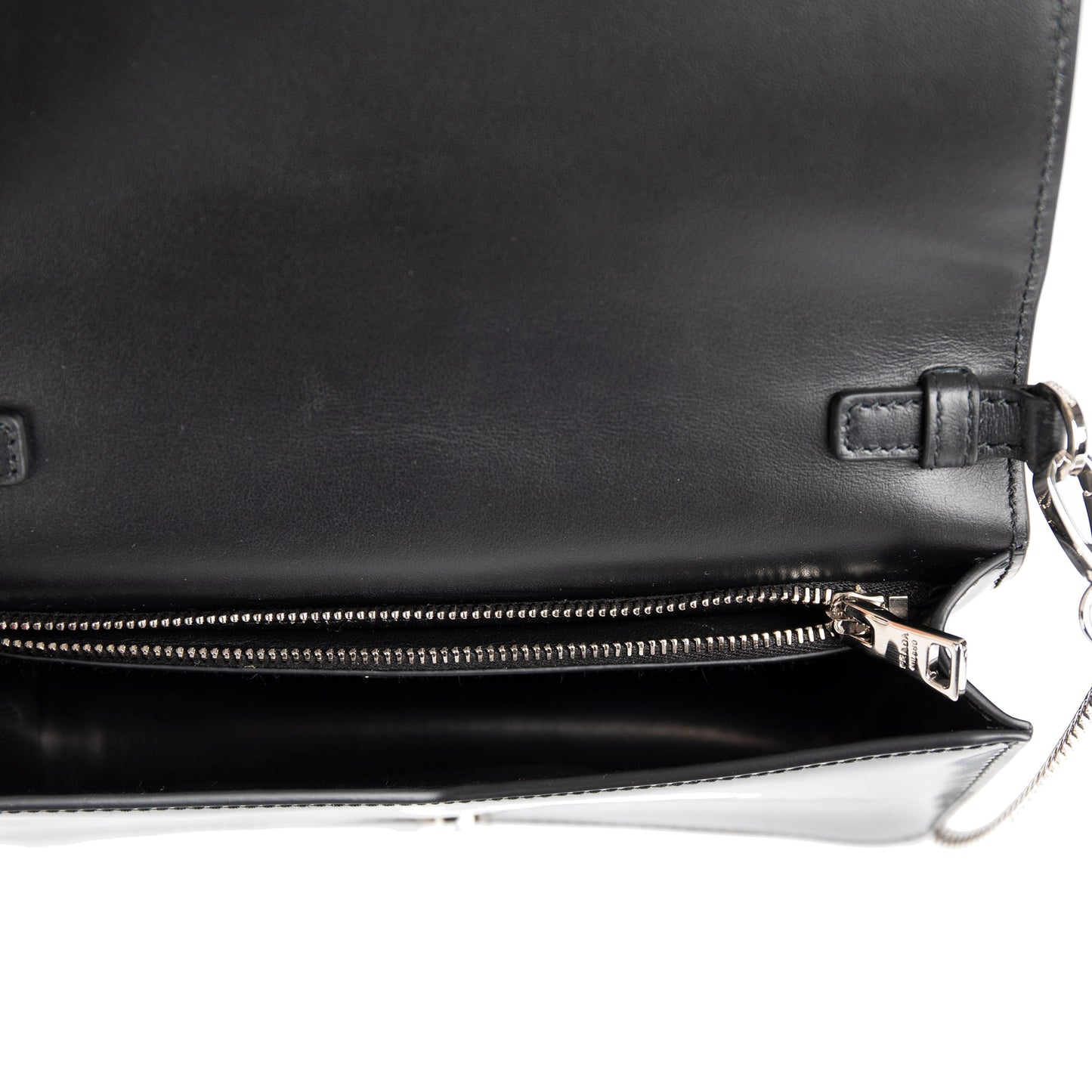 Prada Black Spazzolato Leather Shoulder Bag