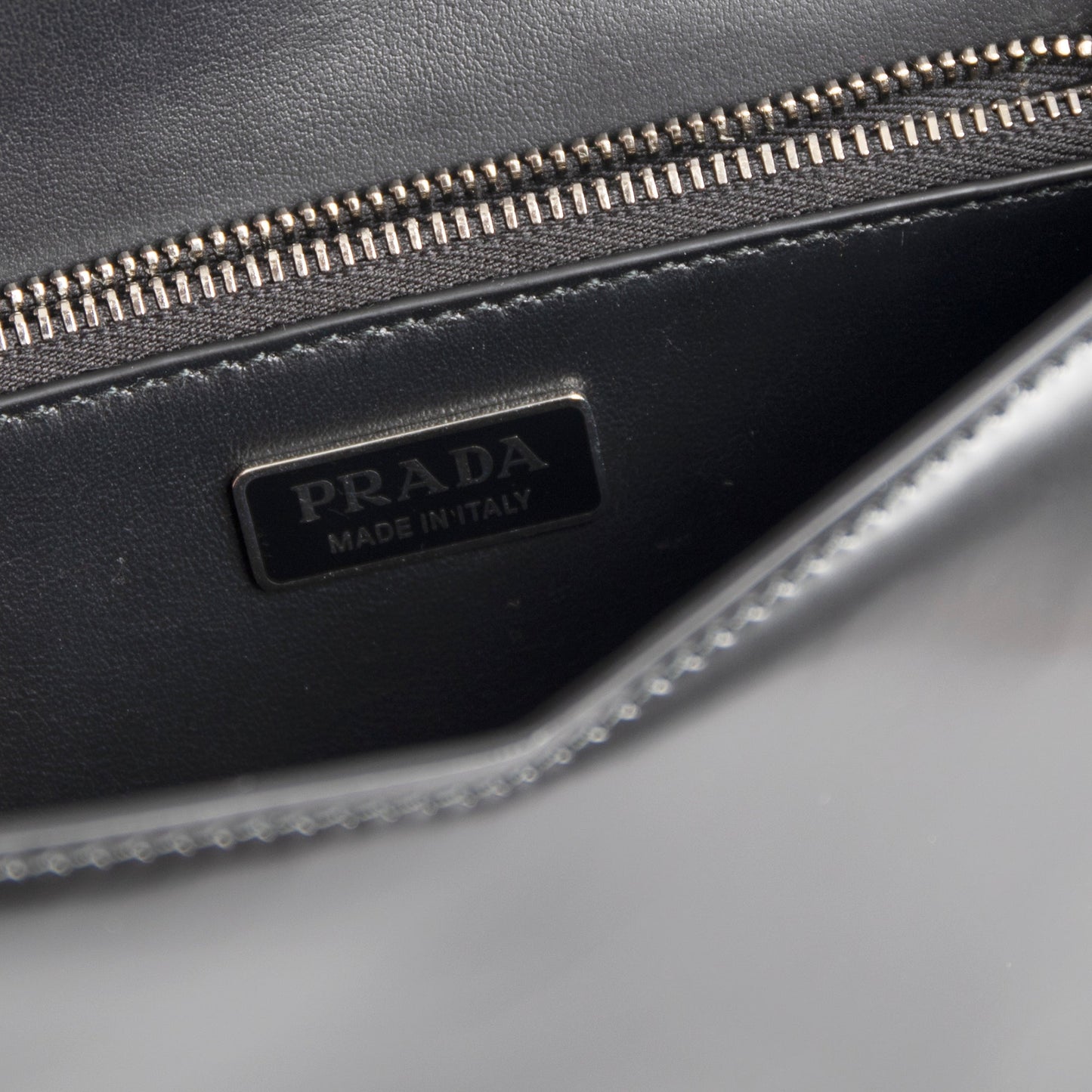 Prada Black Spazzolato Leather Shoulder Bag
