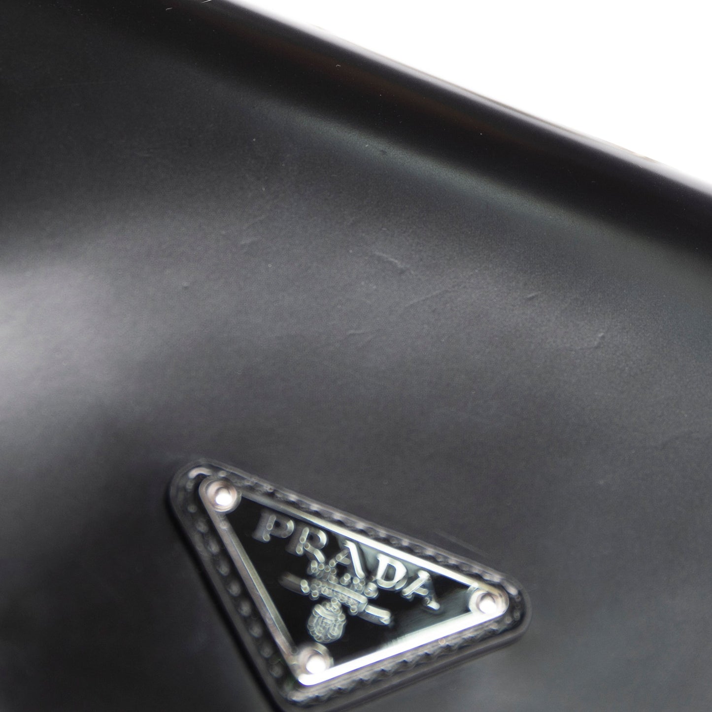 Prada Black Spazzolato Leather Shoulder Bag