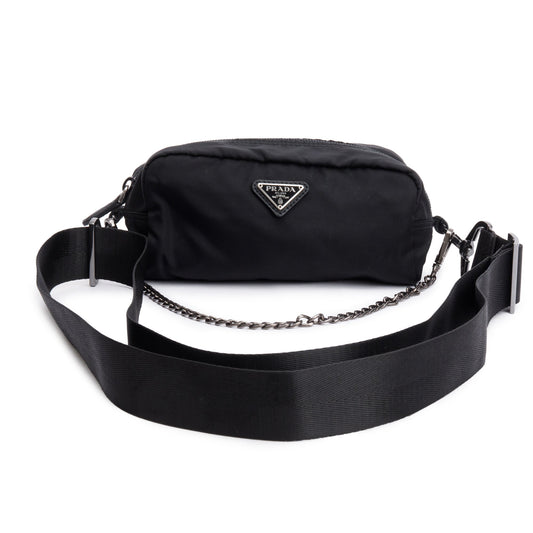 Prada Black Tessuto Nylon Mini Belt Bag