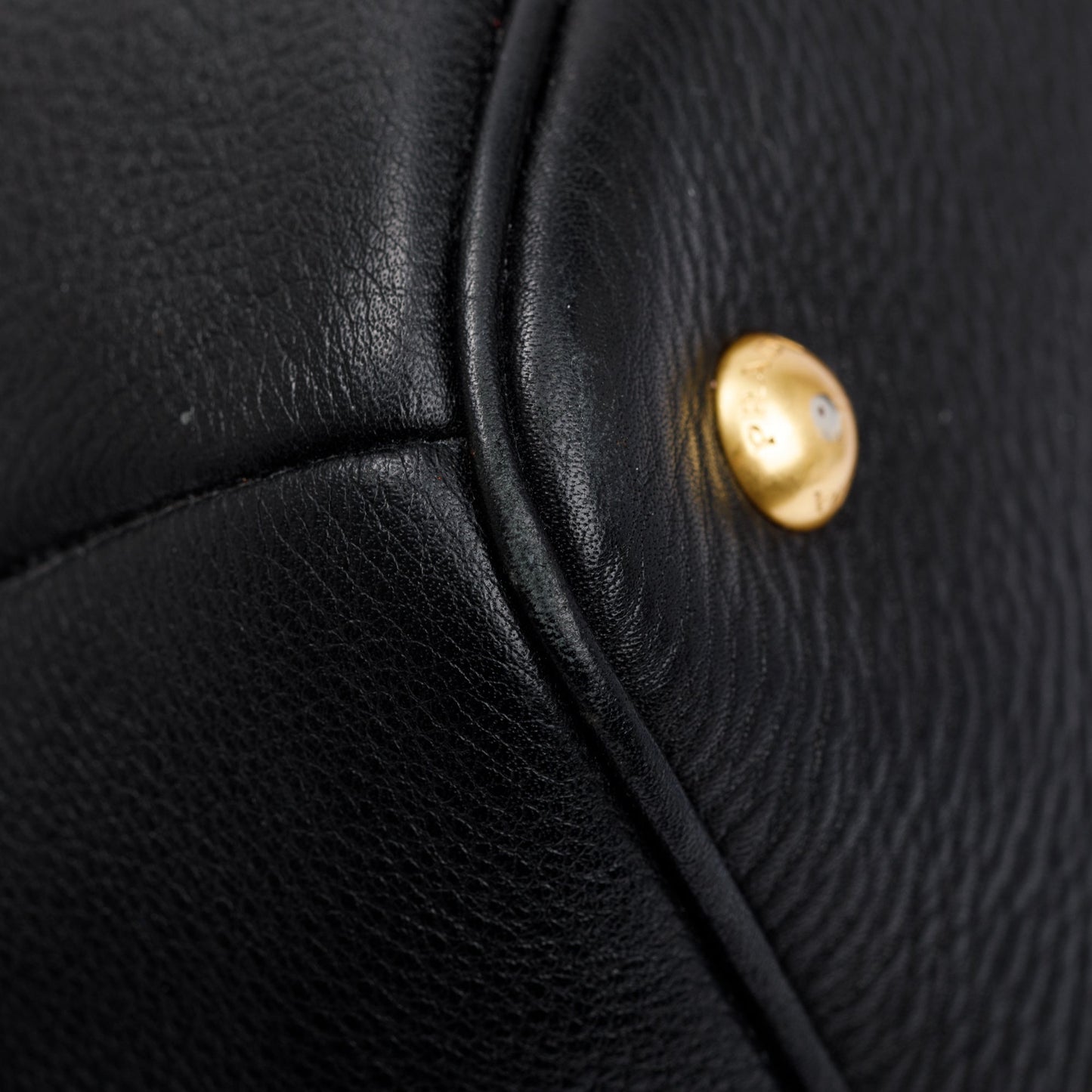 Prada Black Vitello Daino Convertible Tote