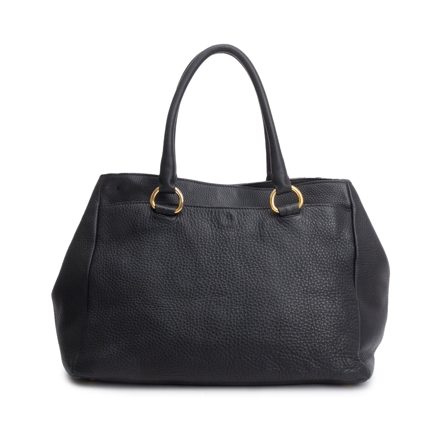 Prada Black Vitello Daino Leather Shoulder Bag