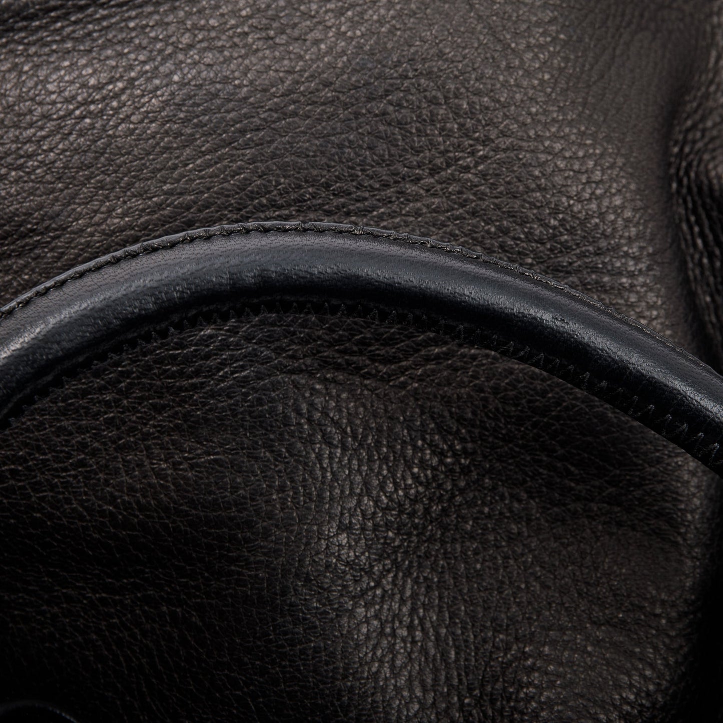 Prada Black Vitello Daino Leather Zip Around Hobo Bag
