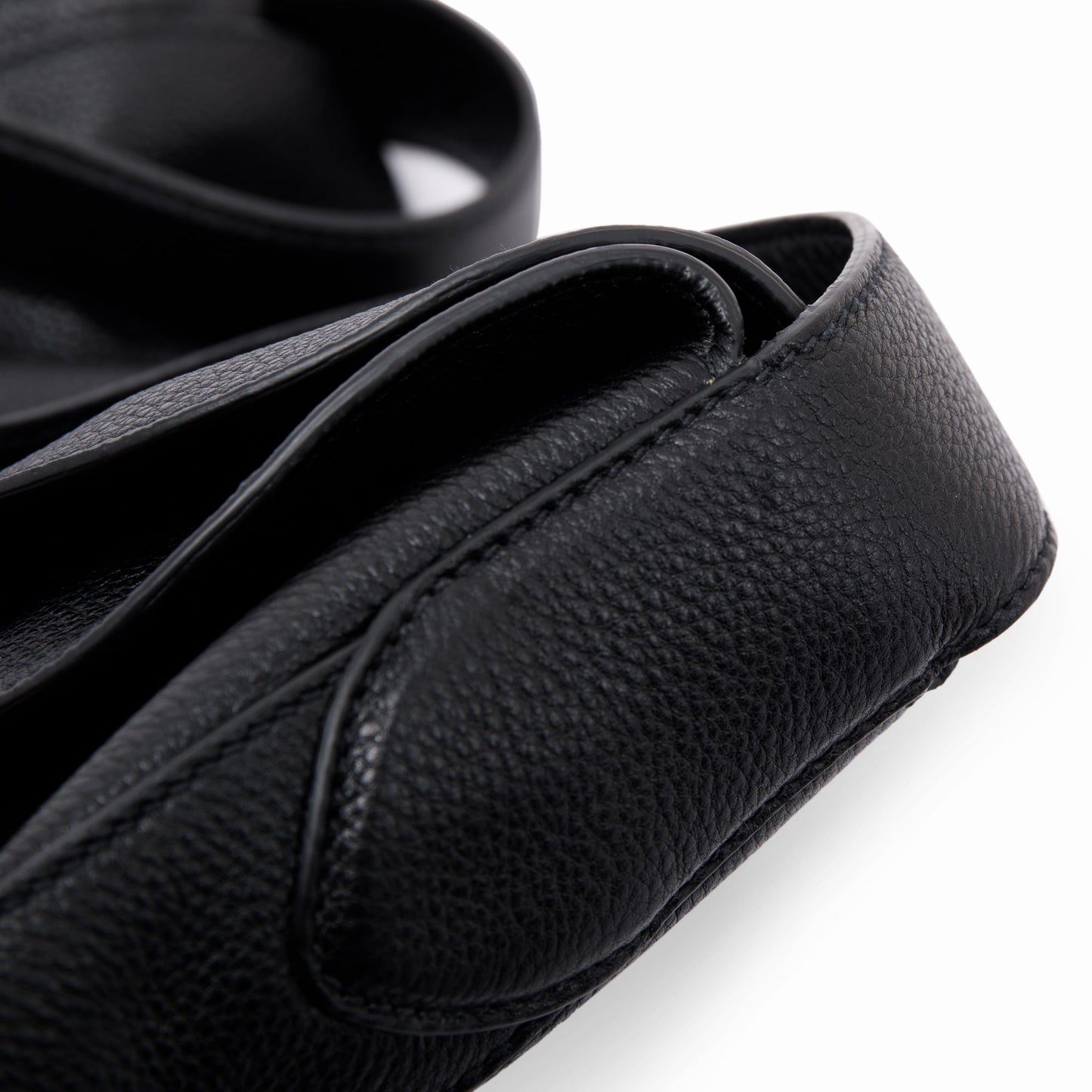 Prada Black Vitello Daino Medium Double Flap Hobo