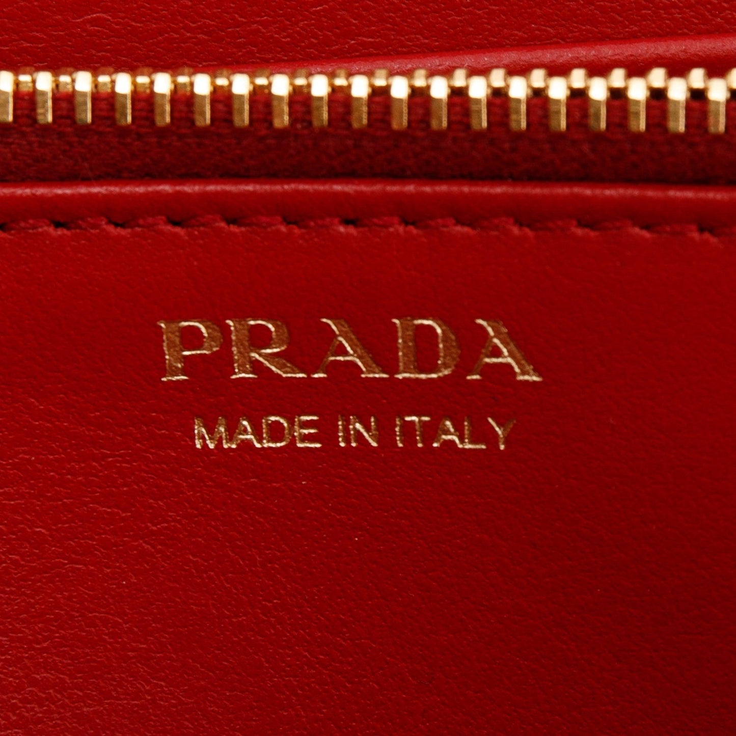 Prada Black Vitello Daino Zip Around Wallet