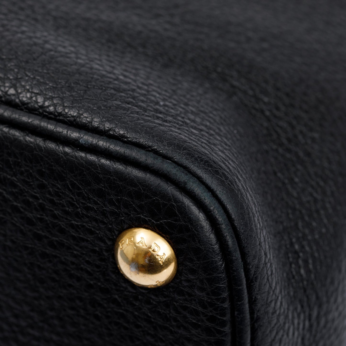 Prada Black Vitello Phenix Convertible Tote