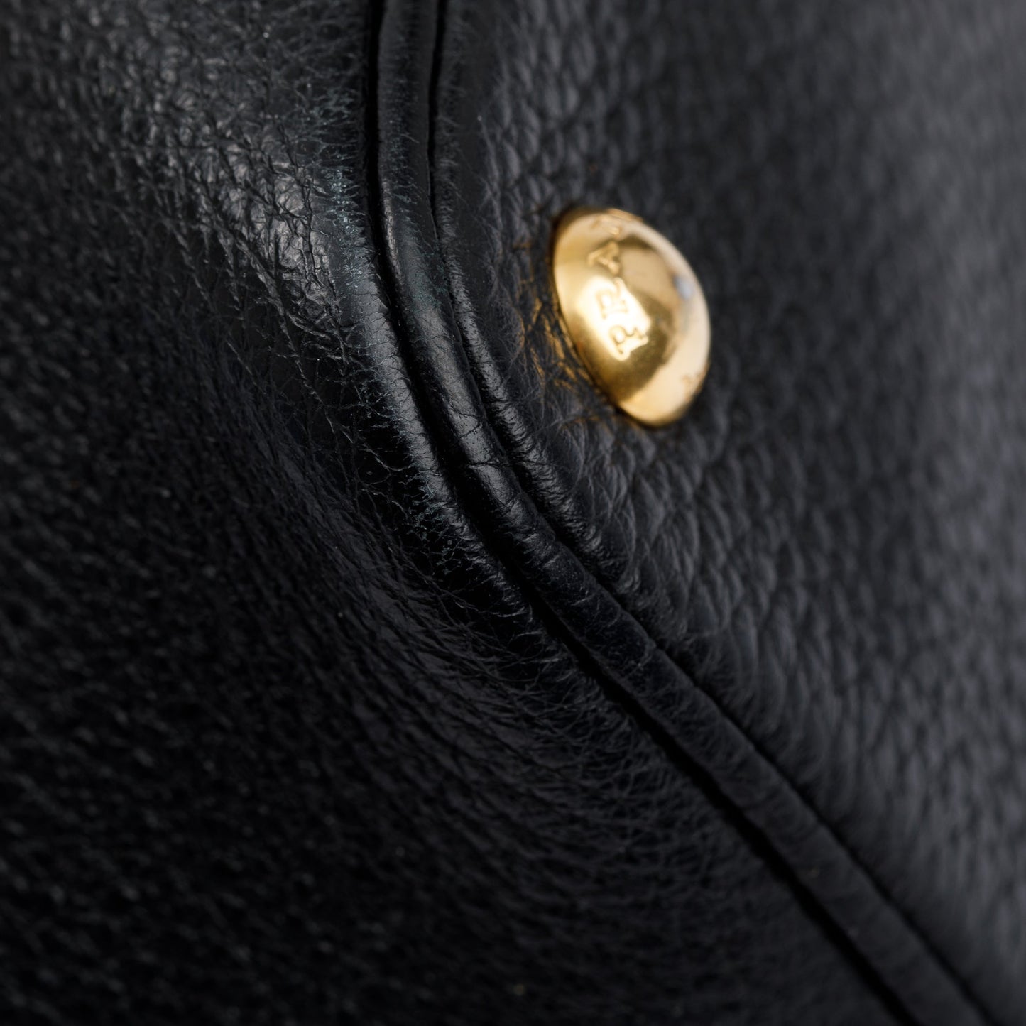 Prada Black Vitello Phenix Convertible Tote
