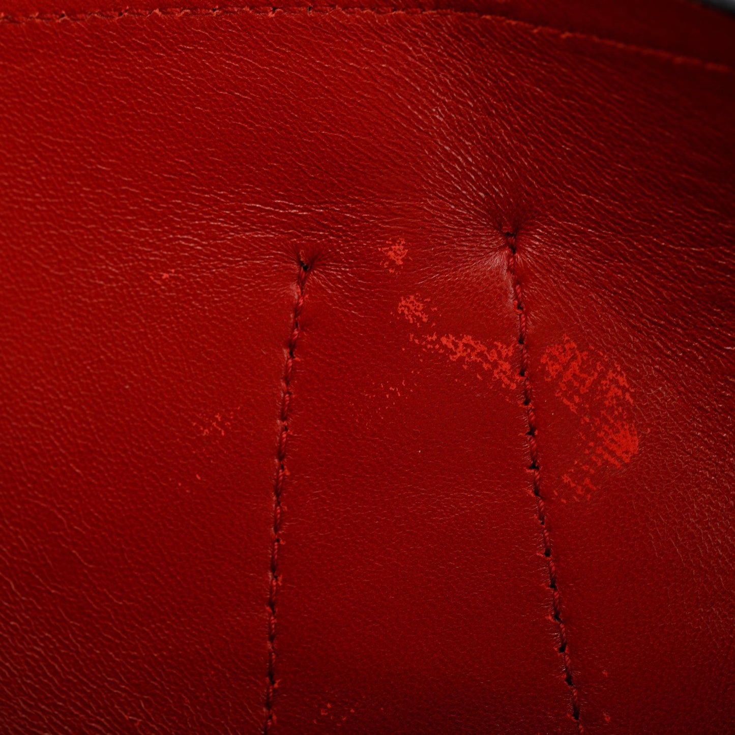 Prada Black/Red Saffiano Vernice Shiny Medium Cuir Double Tote
