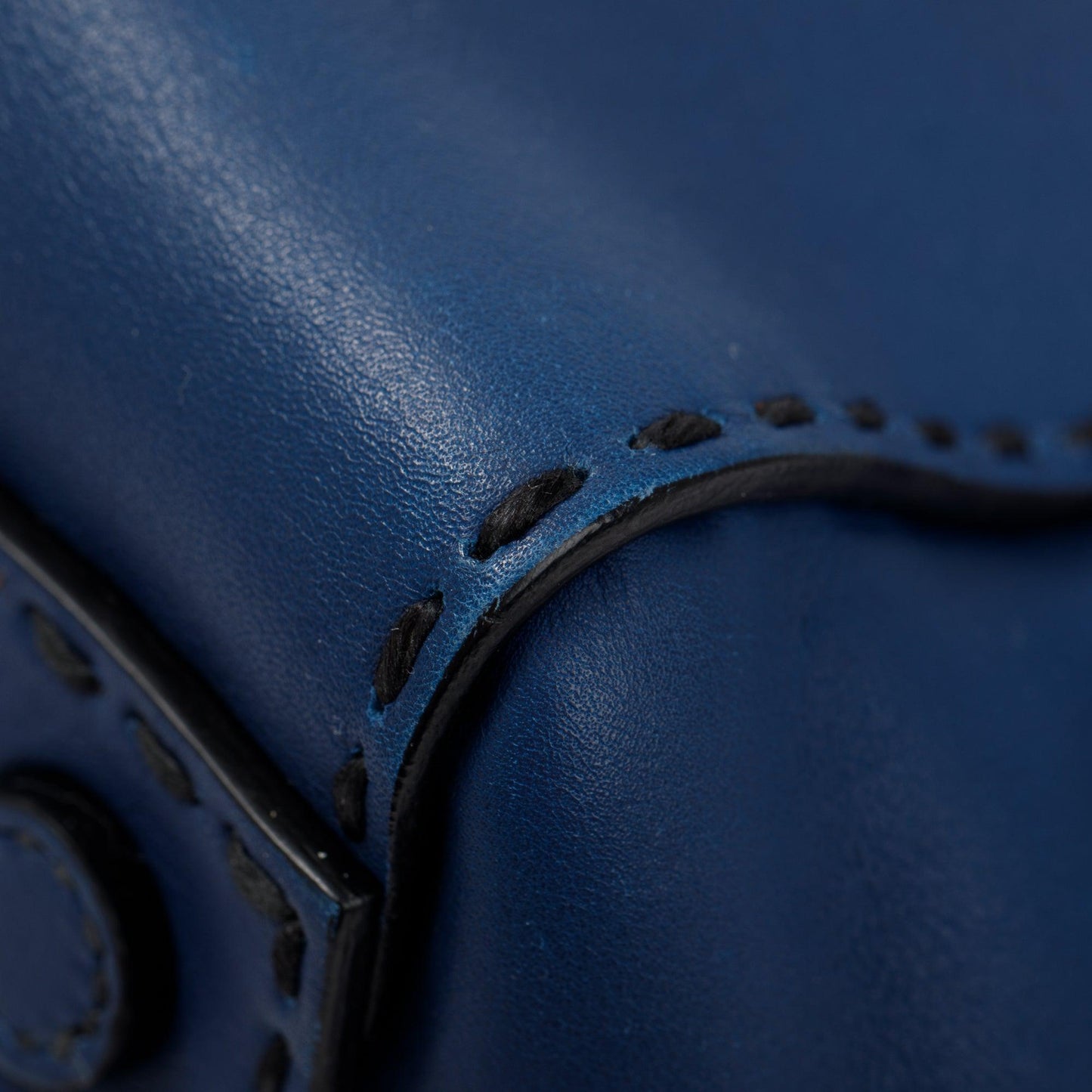 Prada Blue City Calf Small Twin Pocket Tote