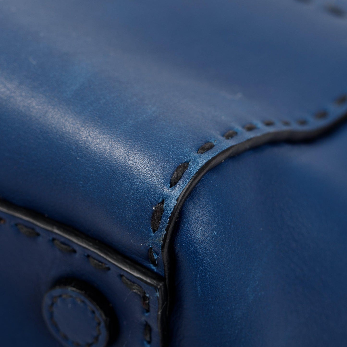 Prada Blue City Calf Small Twin Pocket Tote