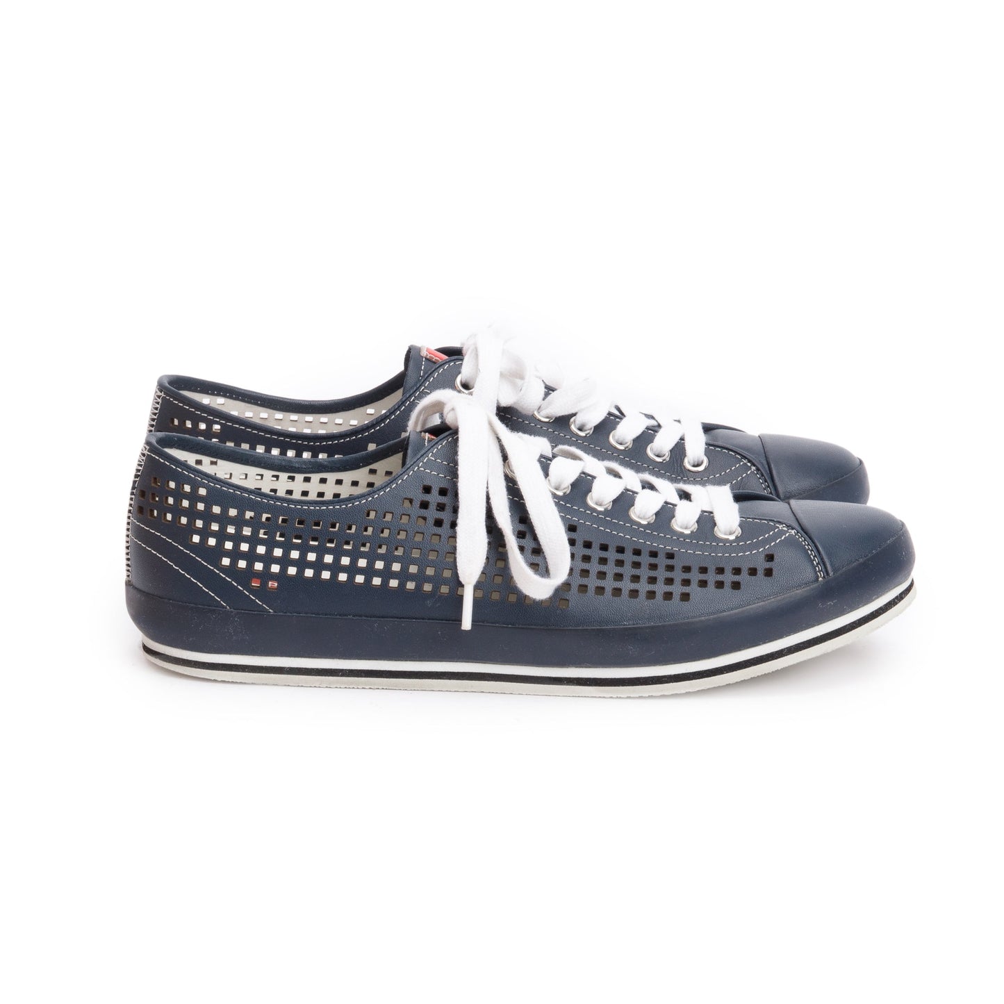 Prada Blue Nevada Fori Men's Sneakers, Size 37