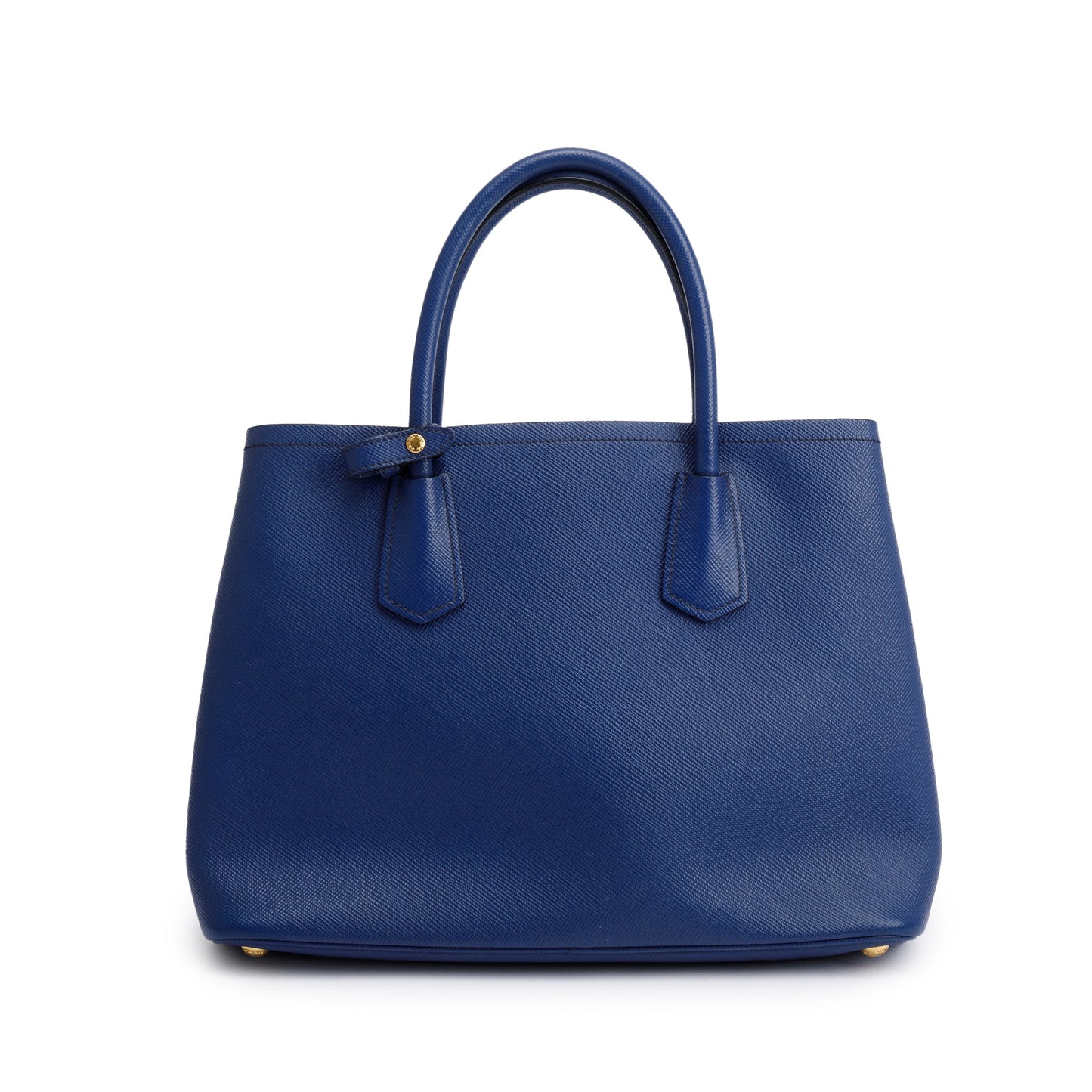 Prada Blue Saffiano Lux Medium Cuir Double Tote