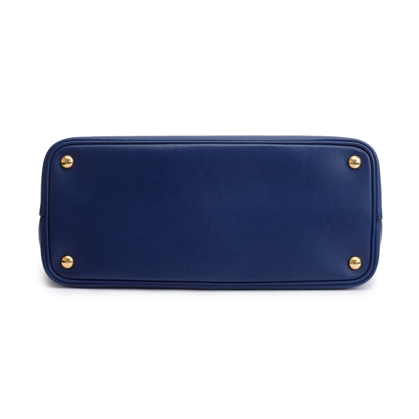 Prada Blue Saffiano Lux Medium Cuir Double Tote