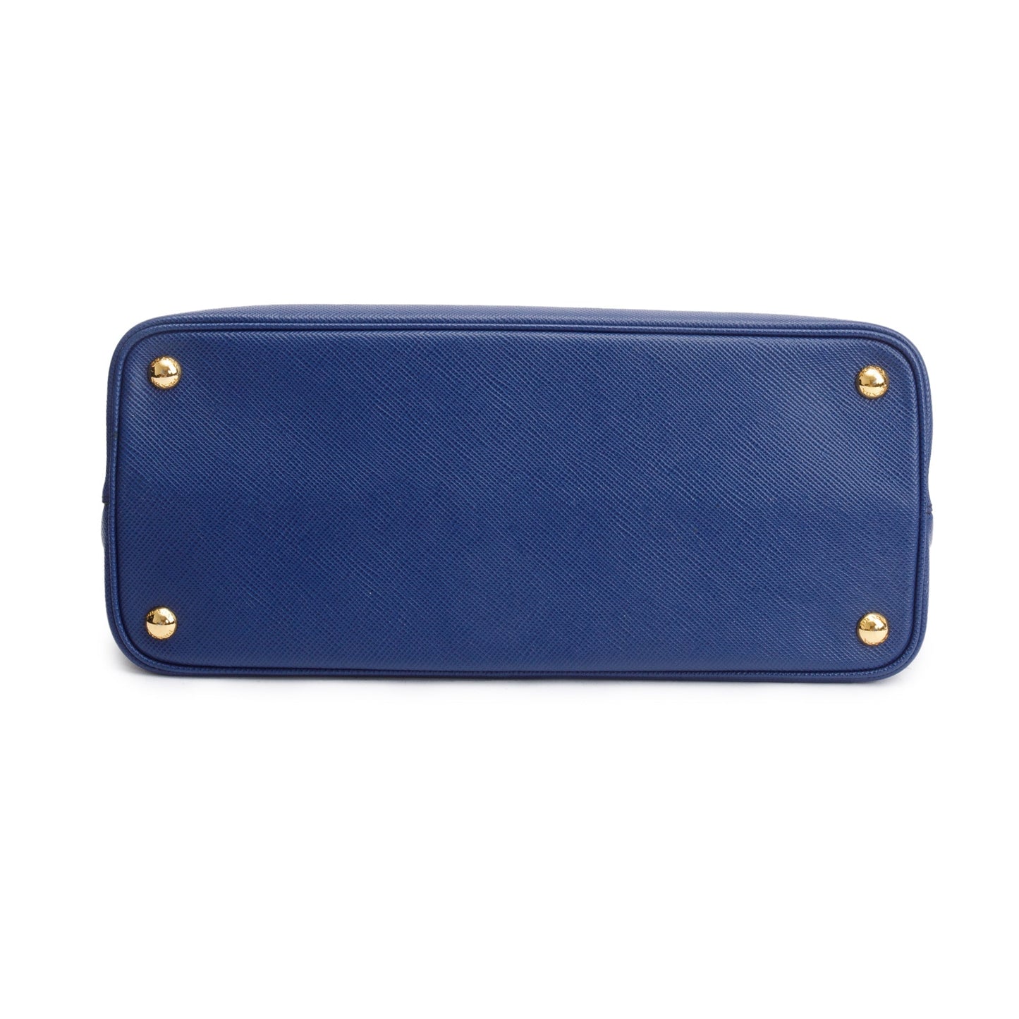 Prada Blue Saffiano Lux Medium Cuir Double Tote
