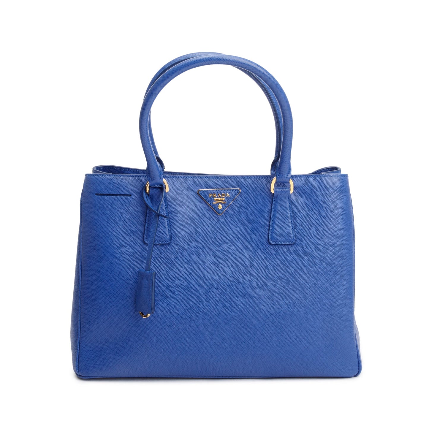 Prada Blue Saffiano Lux Medium Galleria Zip Tote