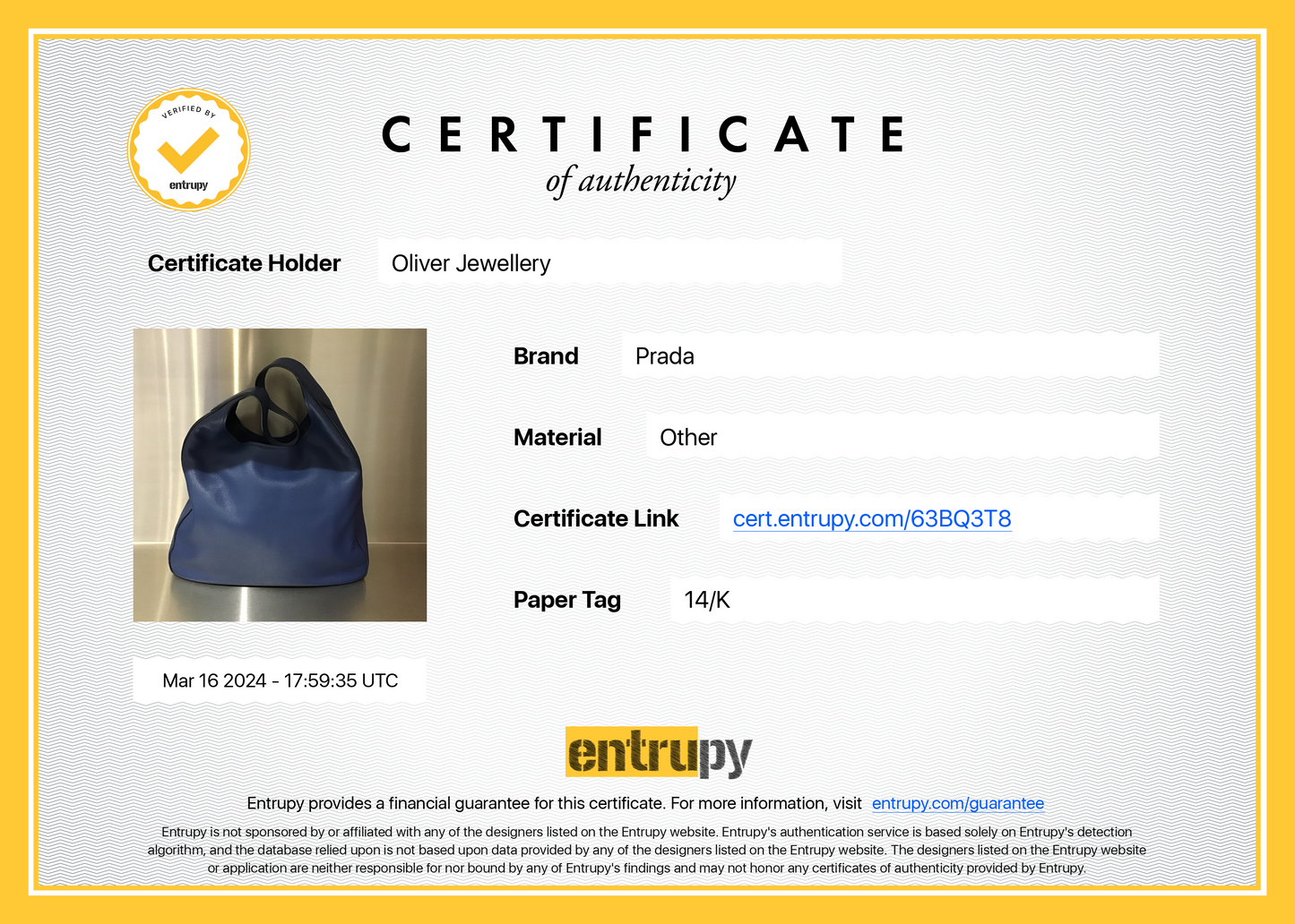 Prada Blue Vitello Daino Leather Pocket Hobo Bag