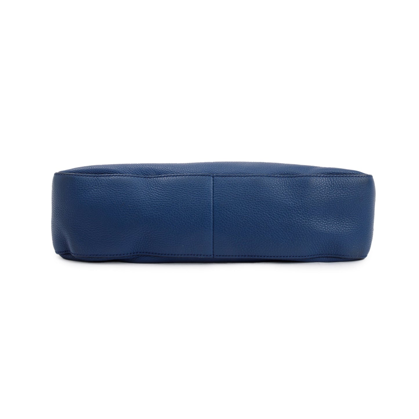 Prada Blue Vitello Daino Leather Pocket Hobo Bag